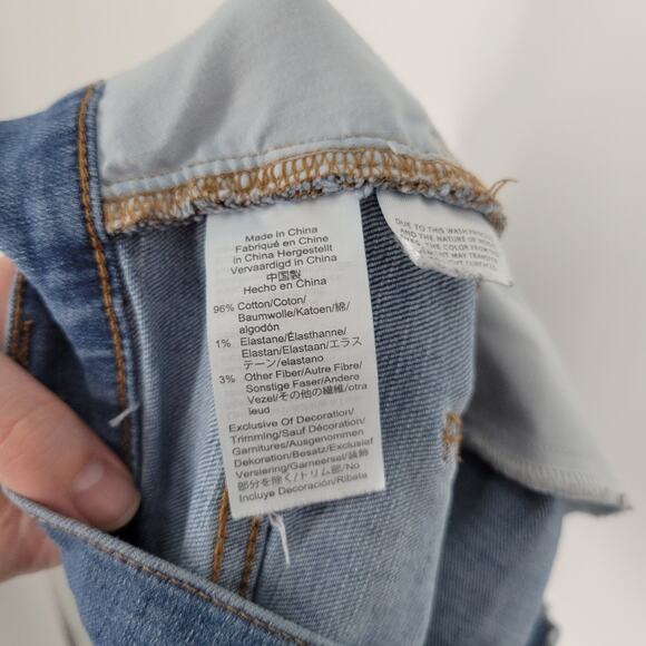 Madewell Derby Wash Button Front Edition High Rise Denim Shorts 31 - Picture 9 of 11